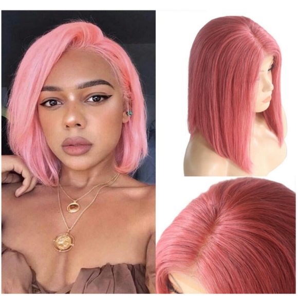 100% Pink Beauty Human Hair Wig 10-12 inches!!